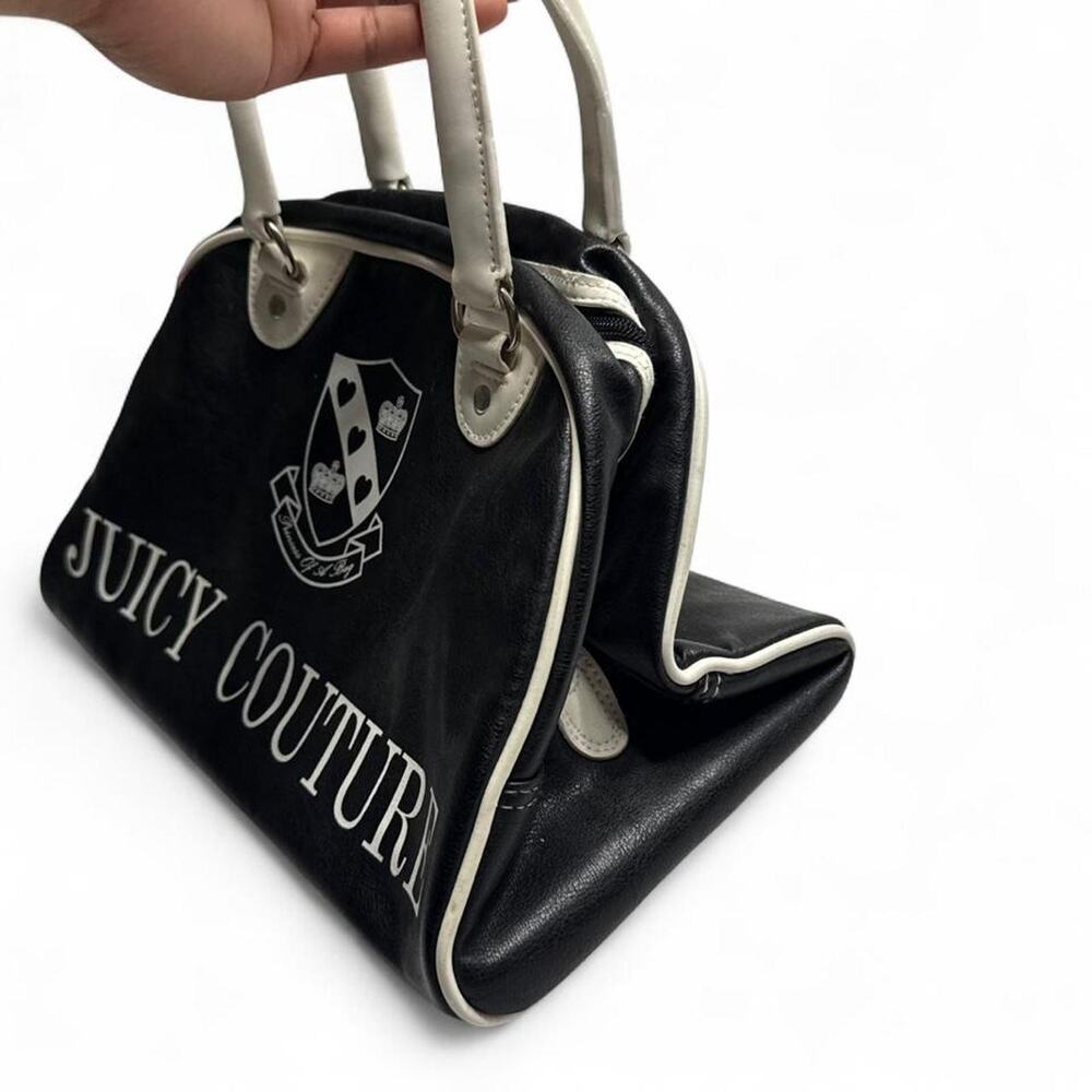 Juicy Couture Vintage Leather Princess of a bowler bag blackwhite RARE JUICY BAG - Picture 4 of 8